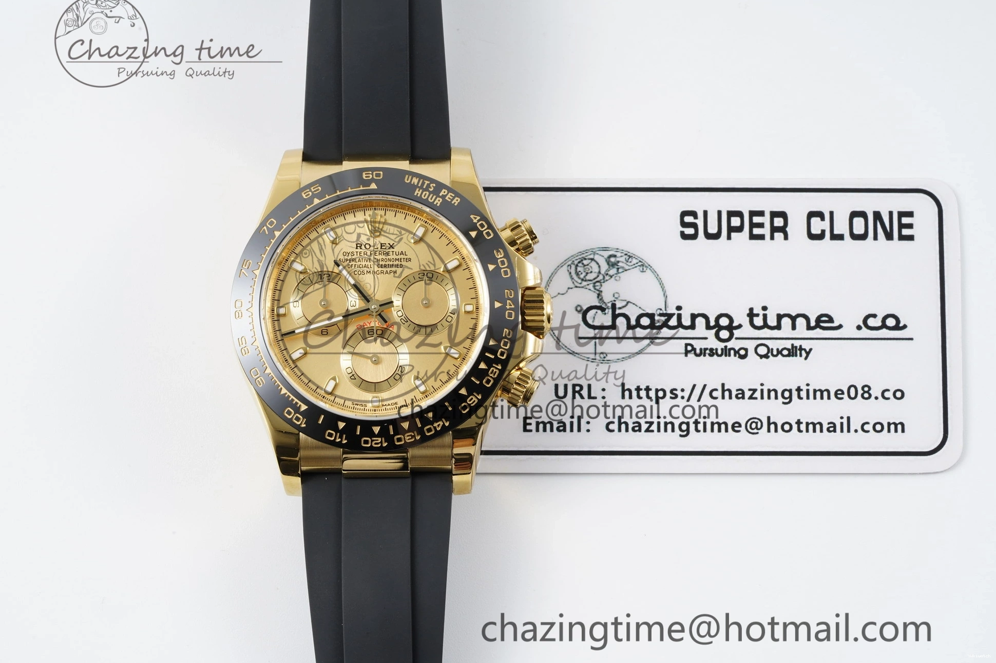 SA4130 Strap Rubber 1:1 Daytona BTF Best 116518 Lume on V2 Dial Oysterflex Edition YG 0523